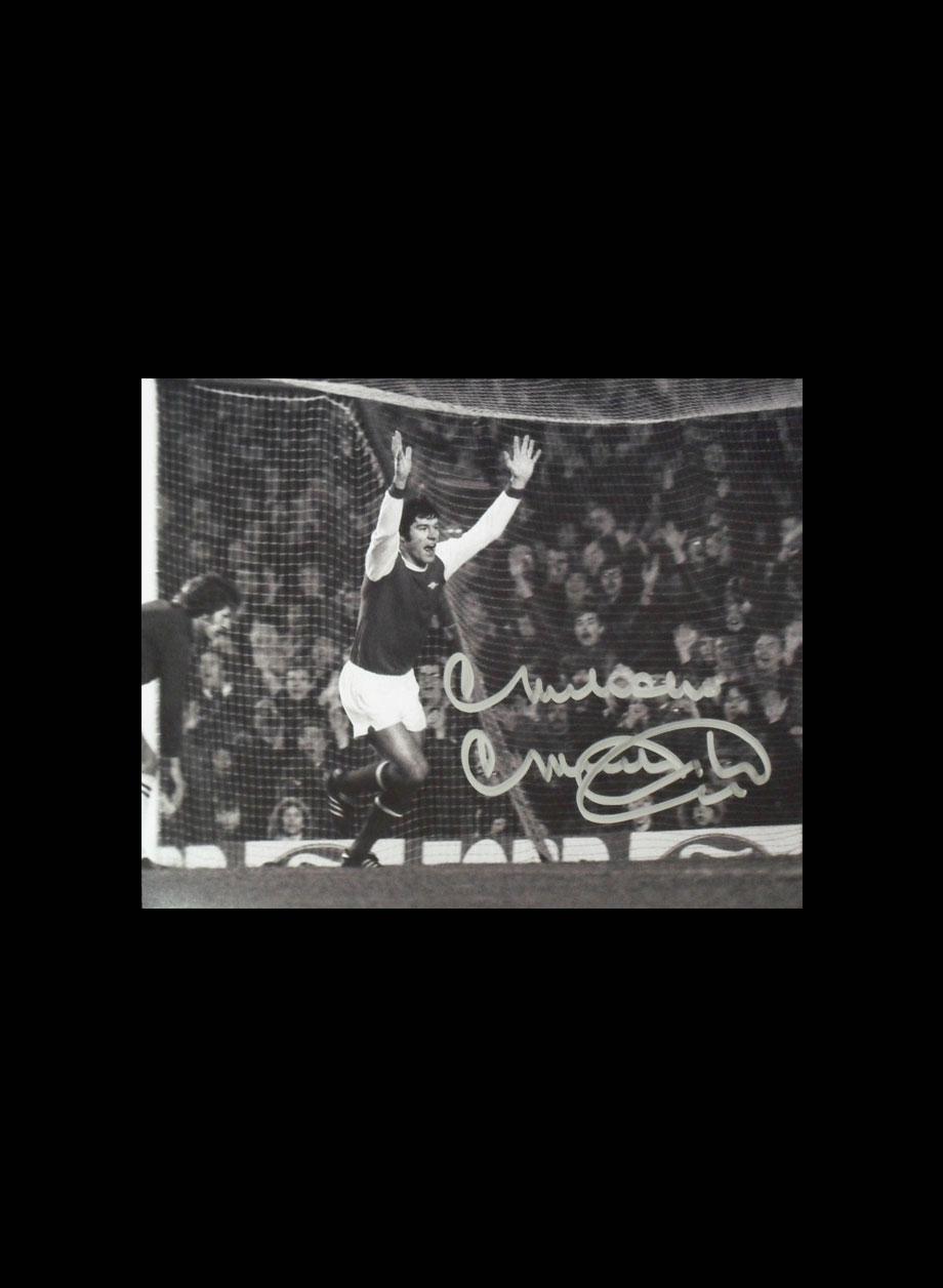 Malcolm Macdonald signed Arsenal 10x8 photo. - Standard Framing + PS35.00