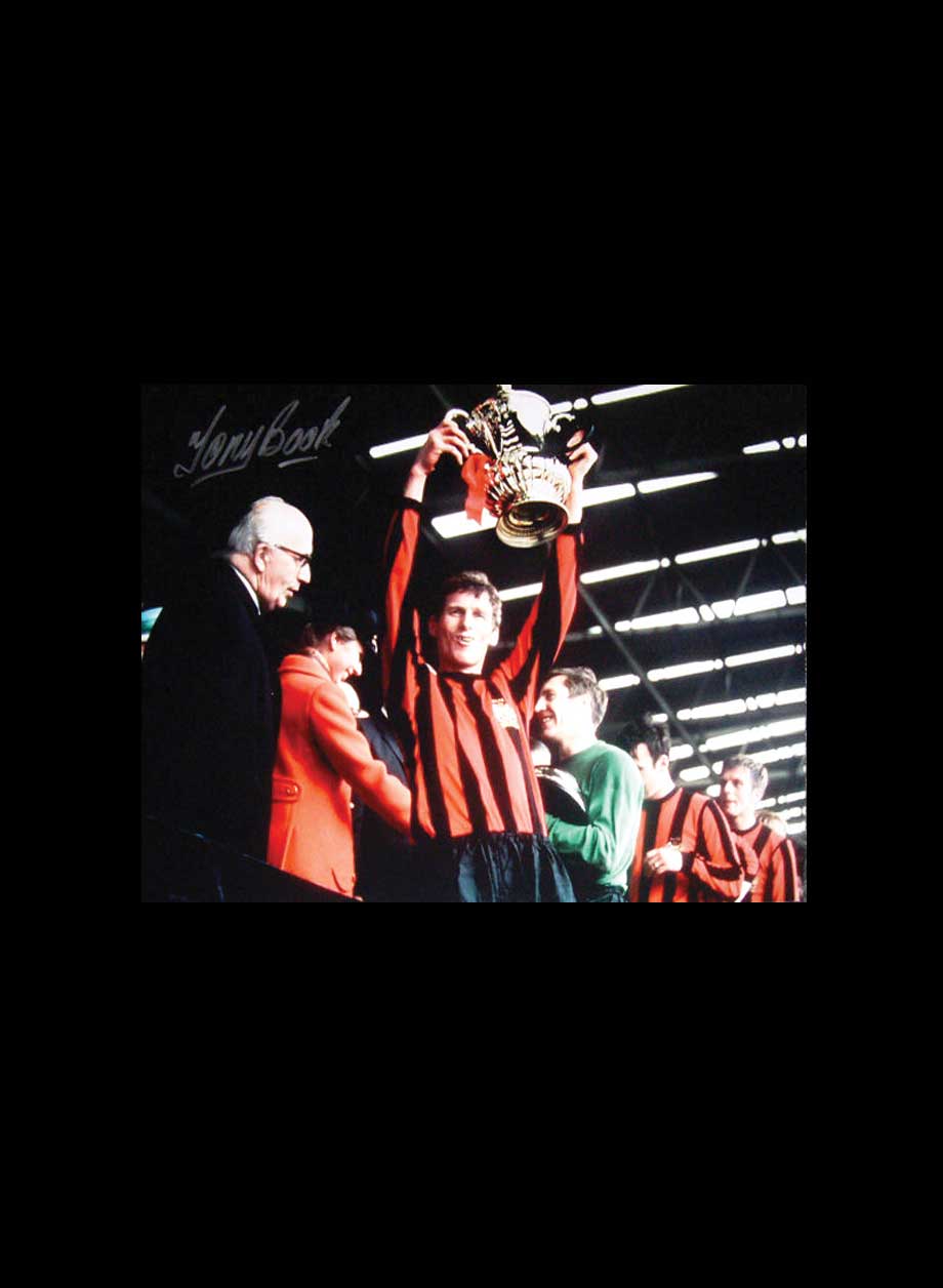 Tony Book signed 1969 FA Cup Final Manchester City photo - Premium Framing + PS45.00