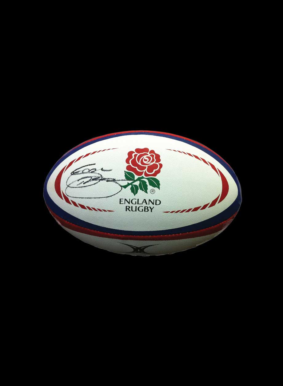 Jason Robinson signed England rugby ball - Unframed + PS0.00