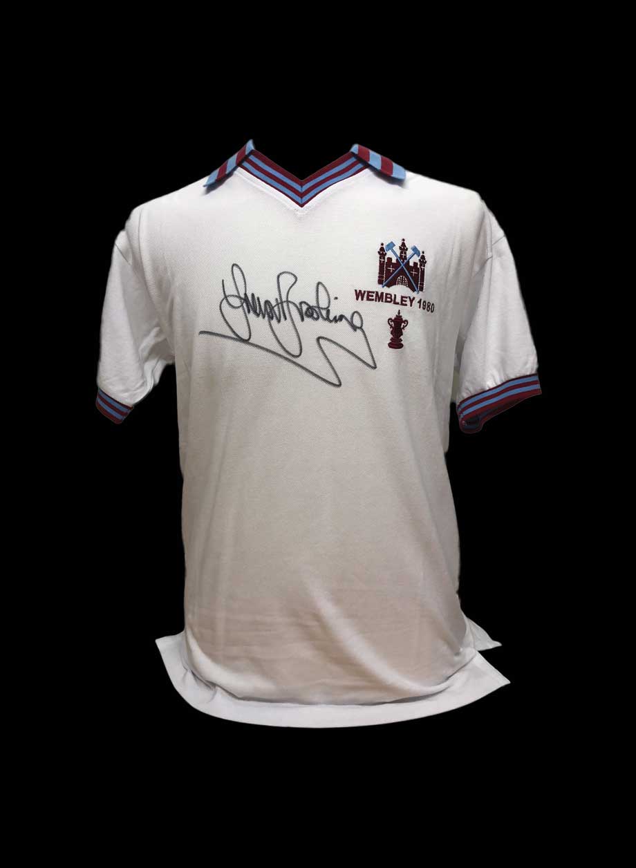 Sir Trevor Brooking signed 1980 FA Cup Final shirt - Unframed + PS0.00