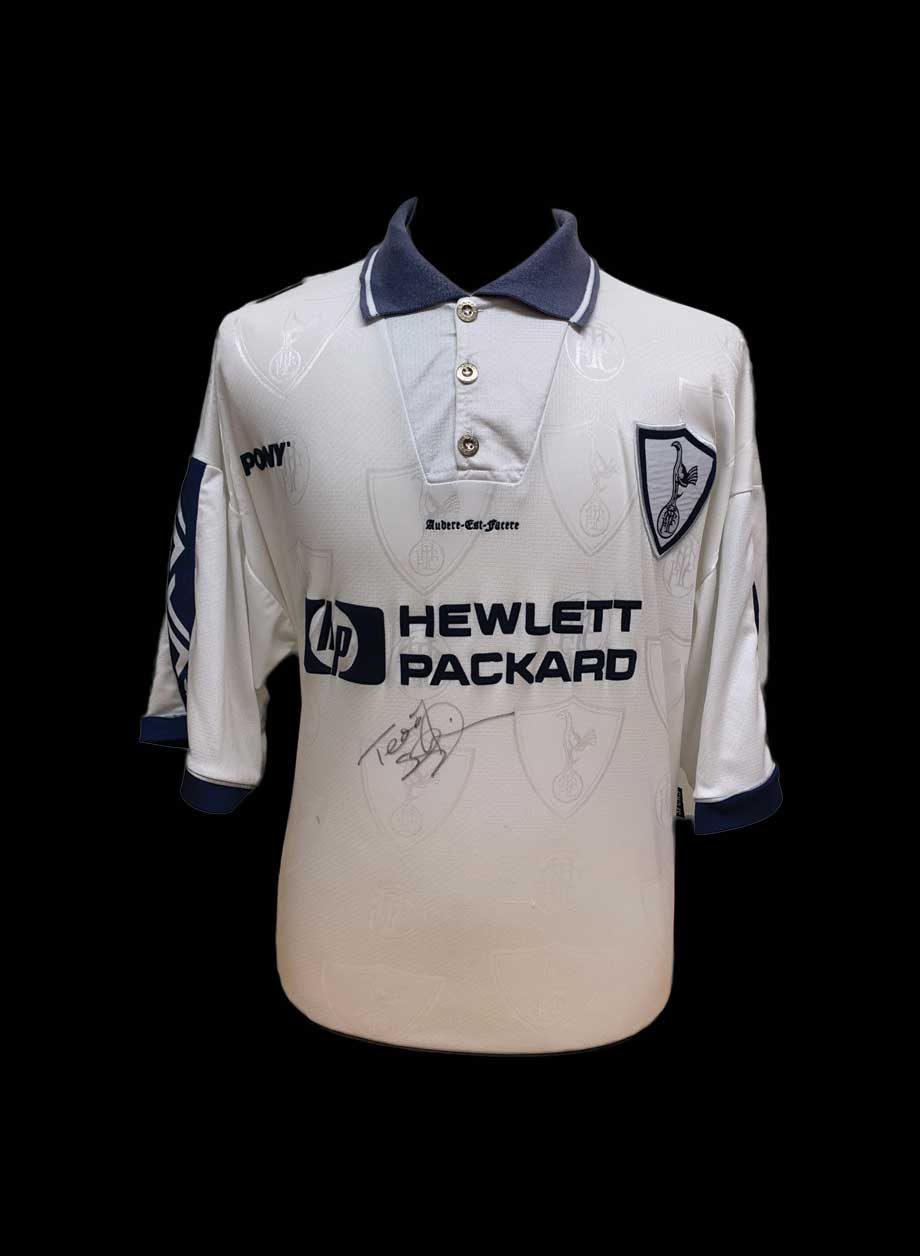 Teddy Sheringham signed Tottenham 1995/97 shirt - Framed + PS95.00