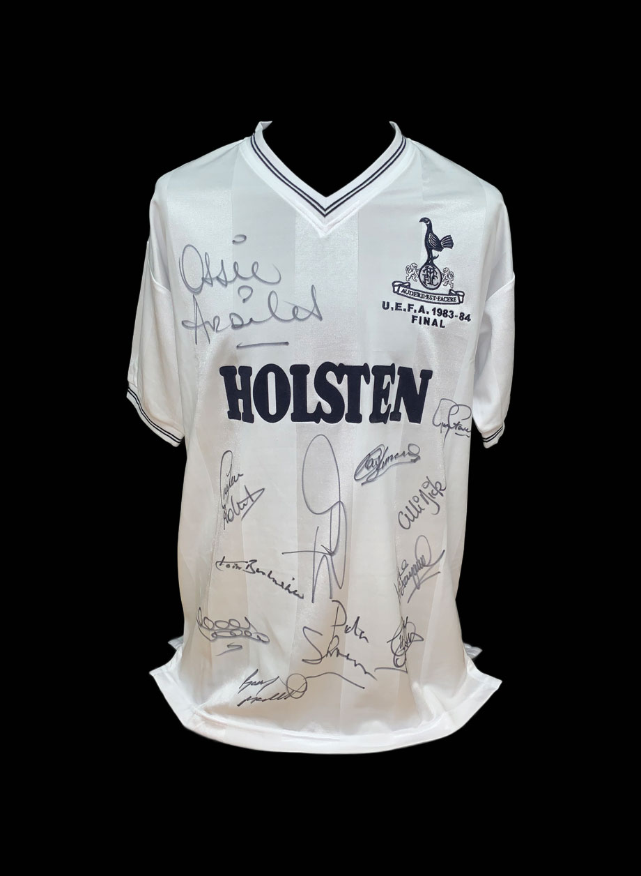 Tottenham 1984 UEFA Cup Final shirt signed by 12 - Unframed + PS0.00