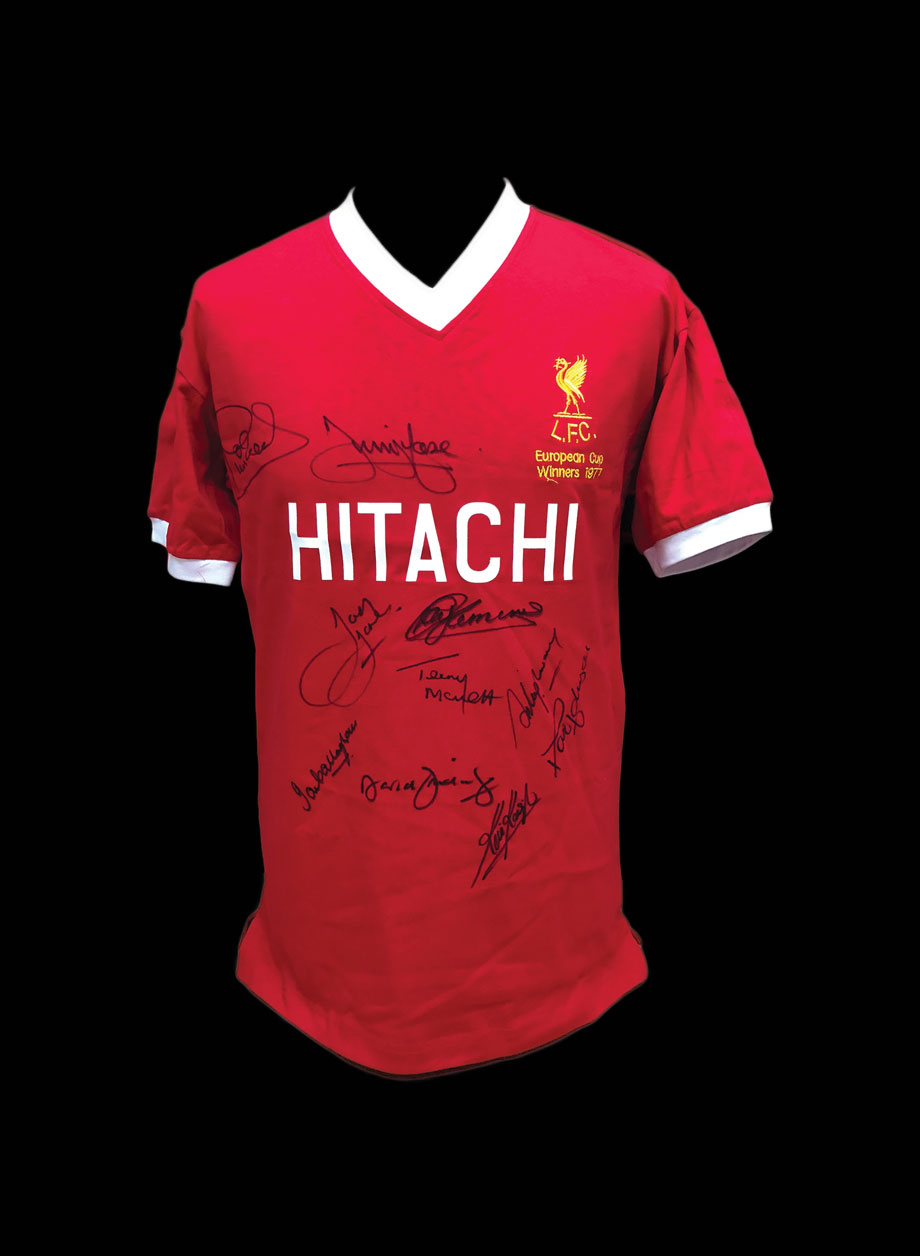 Liverpool 1977 European Cup Winners multi signed shirt - Unframed + PS0.00