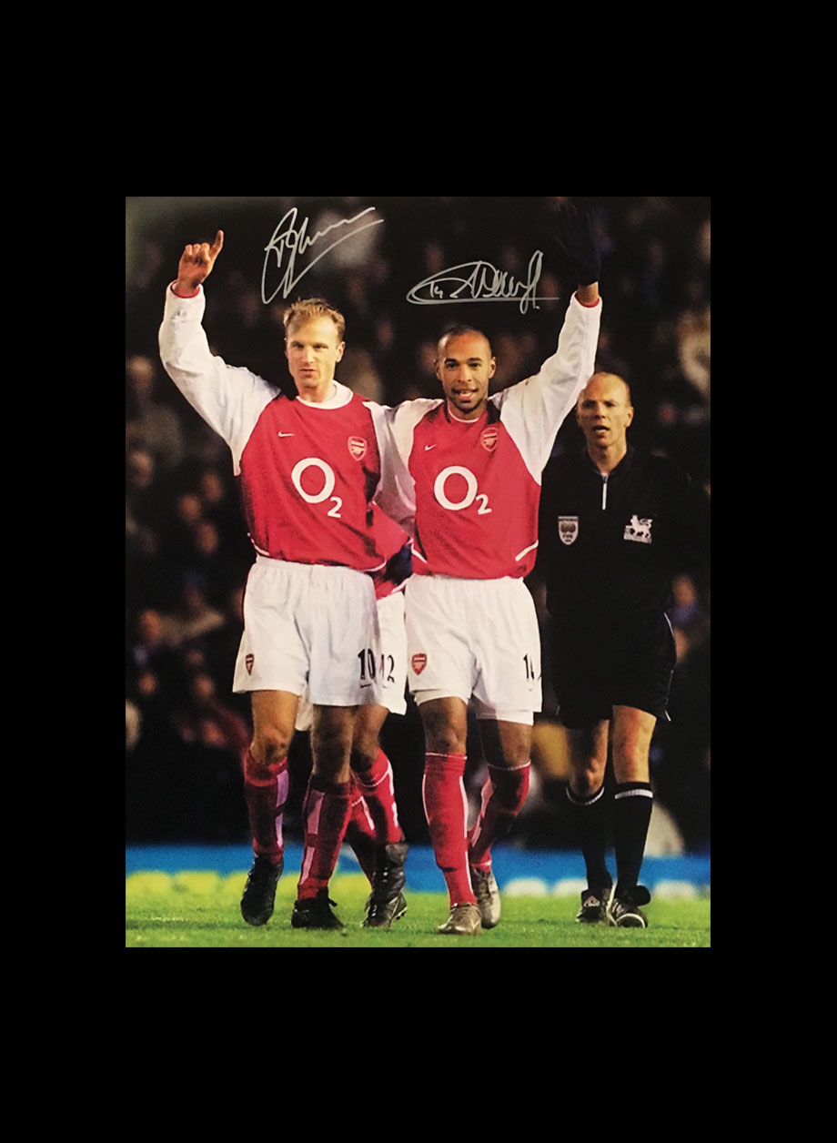 Thierry Henry & Dennis Bergkamp signed Arsenal photo (2) - Unframed + PS0.00