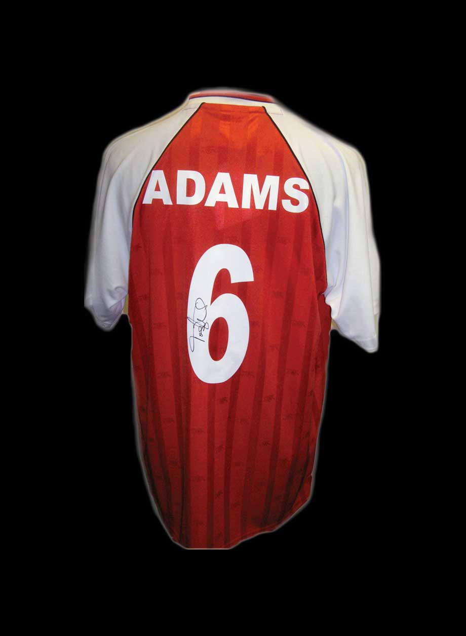 Tony Adams signed Arsenal 1988 shirt - Unframed + PS0.00