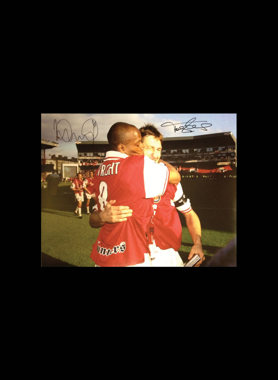 Tony Adams & Ian Wright signed Arsenal photo - Unframed + PS0.00