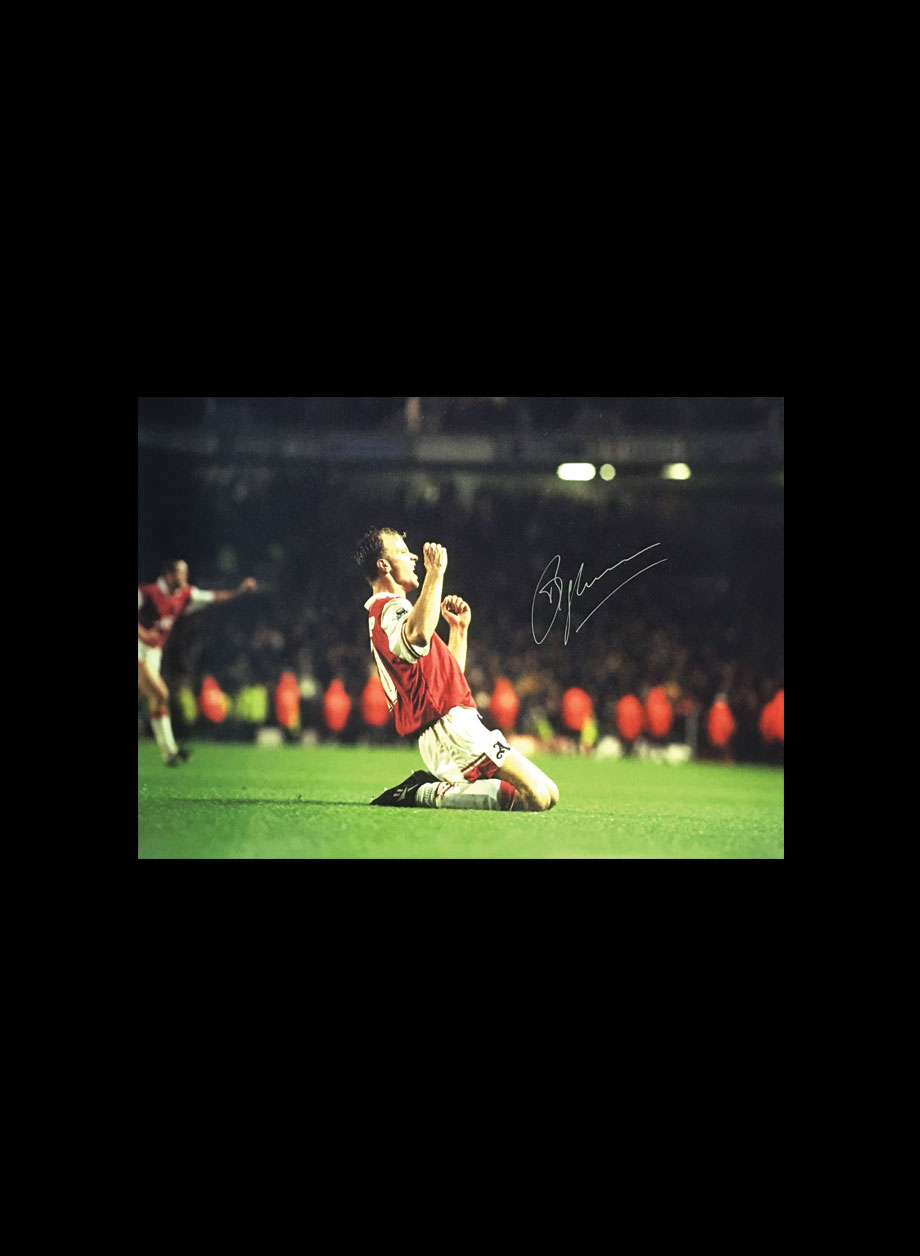 Dennis Bergkamp signed Arsenal 20"x 30" photo - Unframed + PS0.00