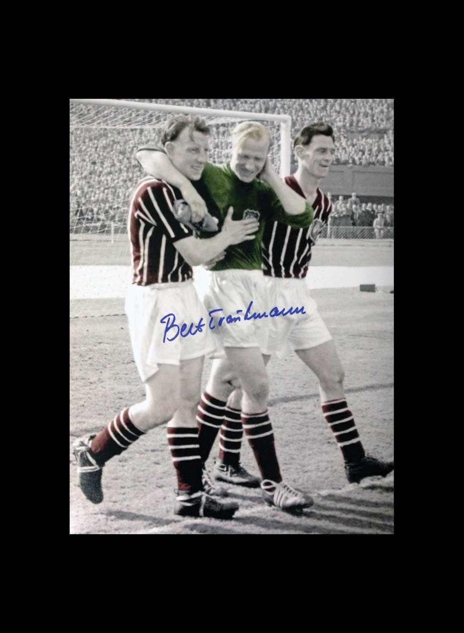 Bert Trautmann signed 1956 FA Cup Final photo (3) - Premium Framing + PS45.00
