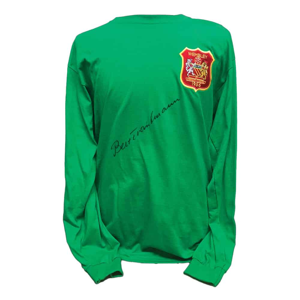 Bert Trautmann signed 1956 FA Cup Final goalkeeper shirt.-image-1335