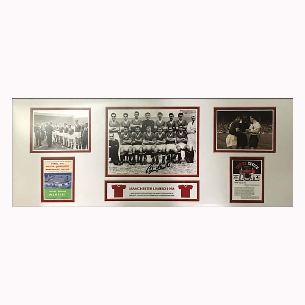 Sir Bobby Charlton 1958 Busby Babes signed storyboard.-image-1783