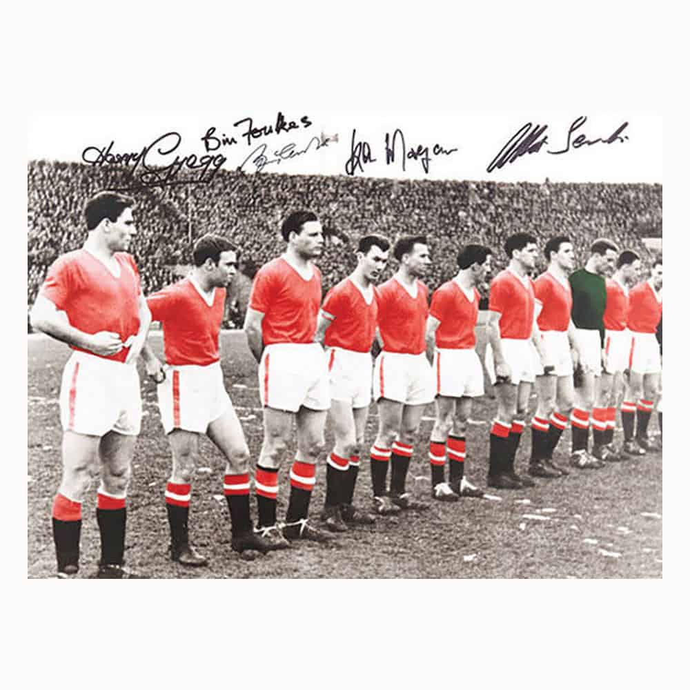 Busby Babes Signed "The Last Lineup" photo signed by 5-image-1462