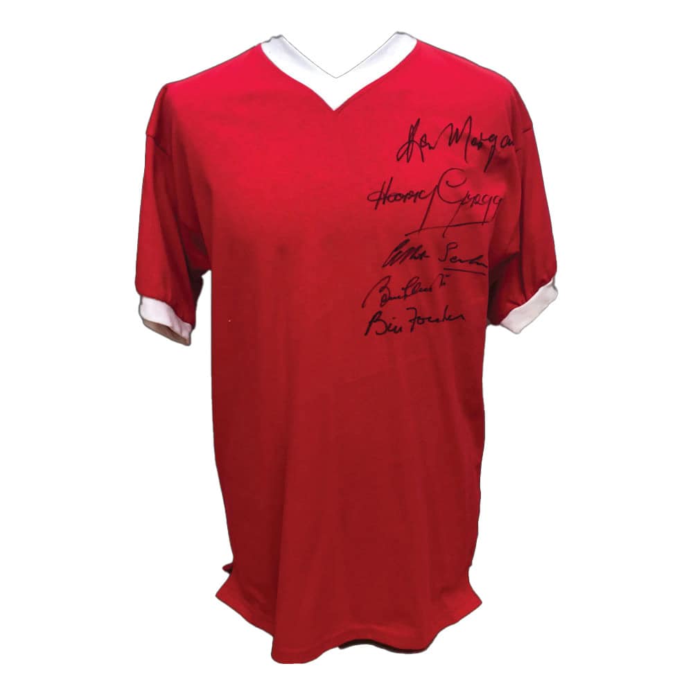 Manchester United Busby Babes 1958 shirt signed by 5-image-1436