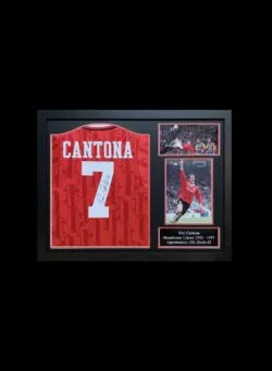 Zarámovaný dres Erica Cantony z finále FA Cupu 1994, podepsaný Manchesterem United, číslo 7 - Obrázek 1
