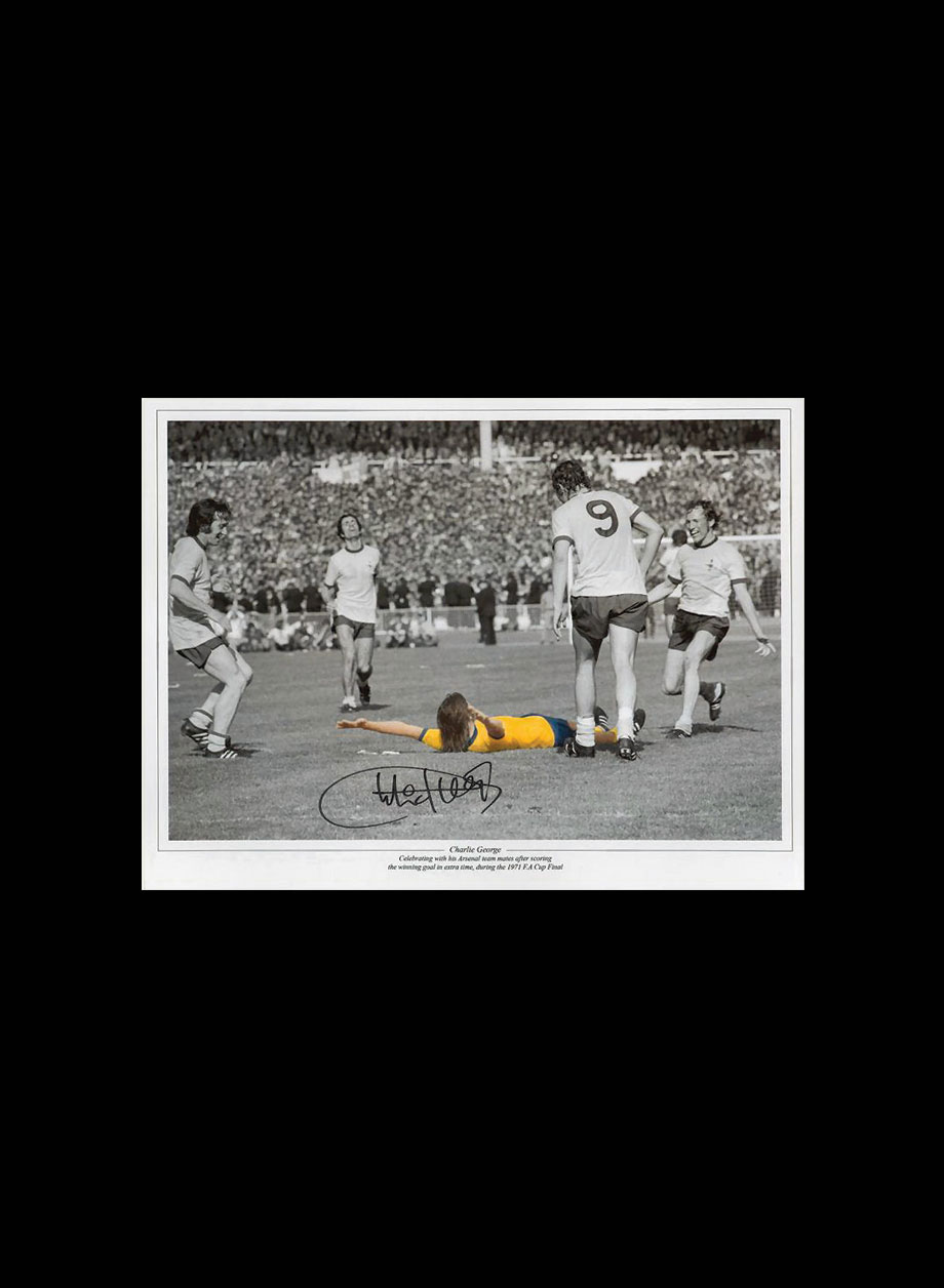 Charlie George signed Arsenal 1971 photo - Unframed + PS0.00