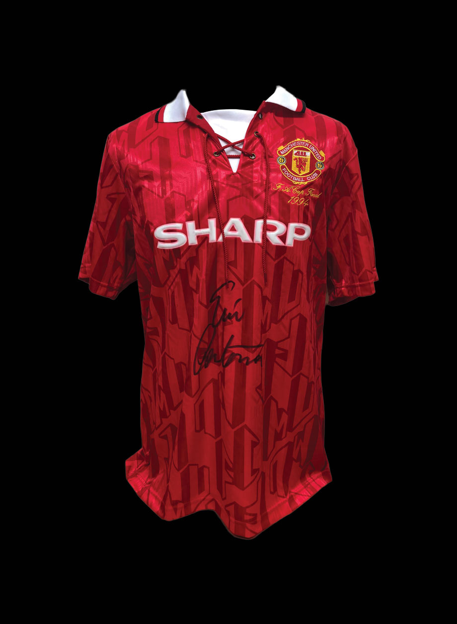 Eric Cantona 1994 FA Cup Final Manchester United signed shirt - Unframed + PS0.00