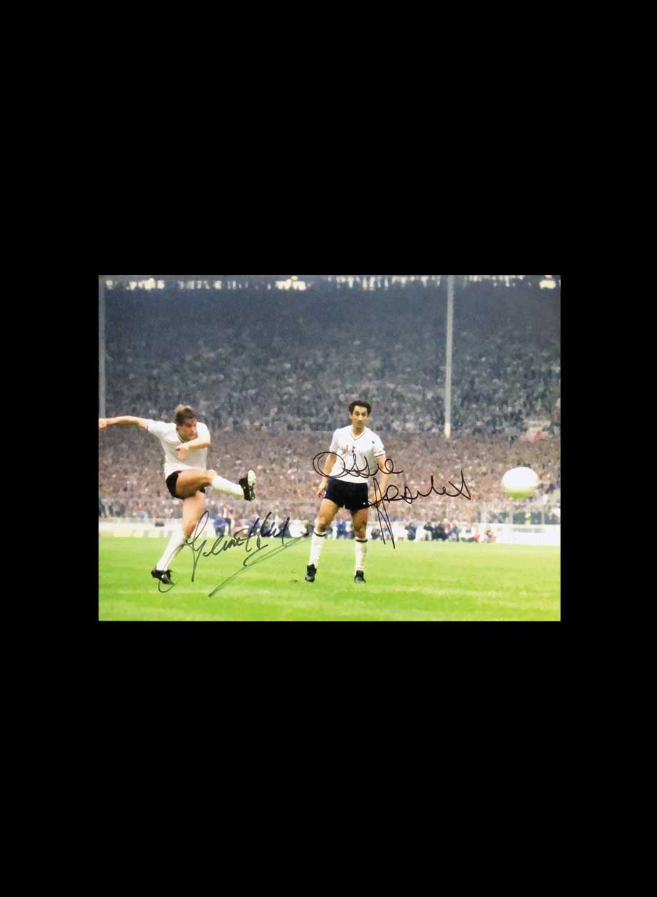 Glenn Hoddle and Ossie Ardiles dualsigned 1981 FA Cup Final photo - Unframed + PS0.00