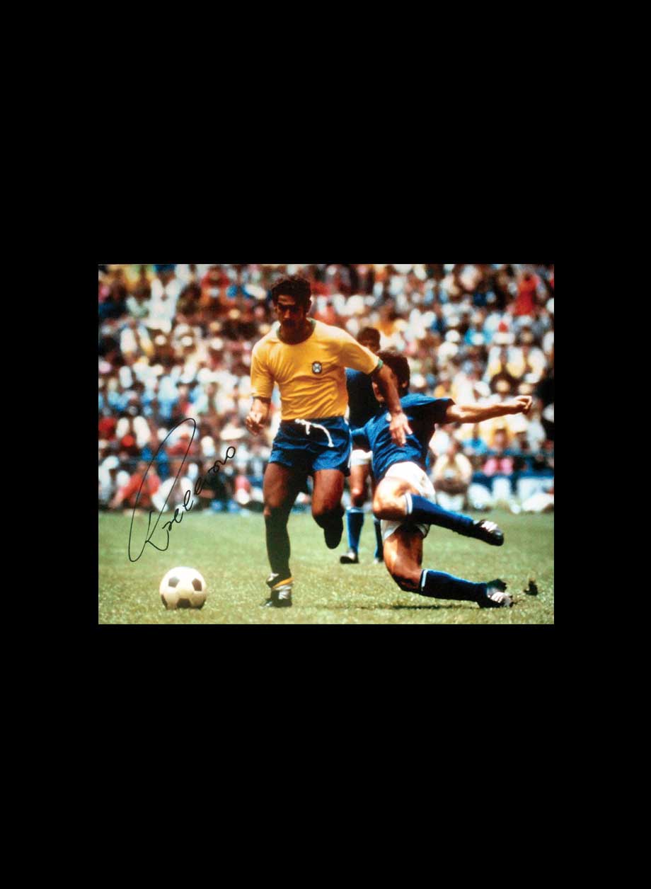 Rivelino signed 1970 World Cup Final photo - Unframed + PS0.00