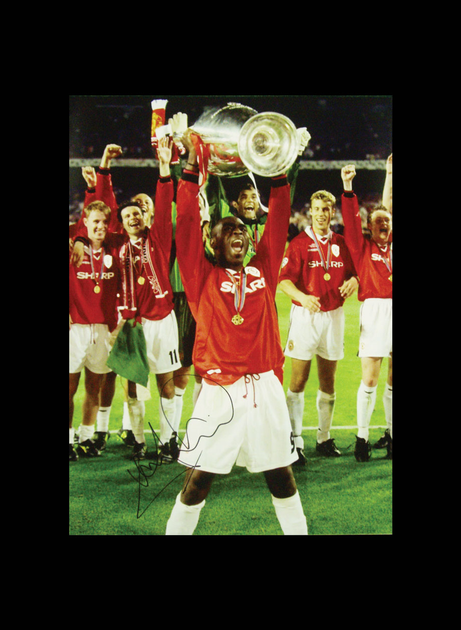 Andy Cole Signed 1999 Champions League Final photo - Unframed + PS0.00