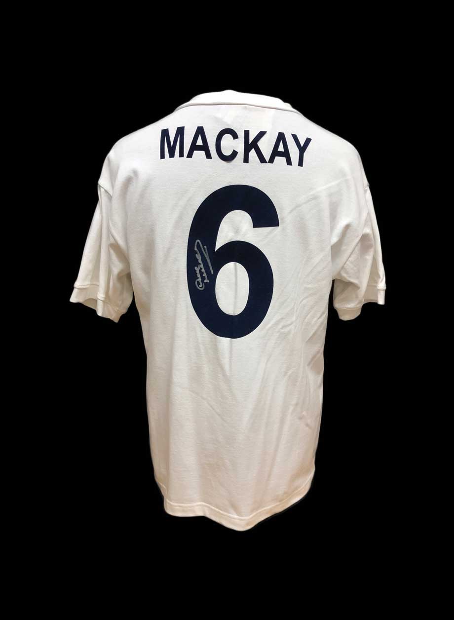 Dave Mackay signed 1961 Double Winners No 6 shirt - Unframed + PS0.00