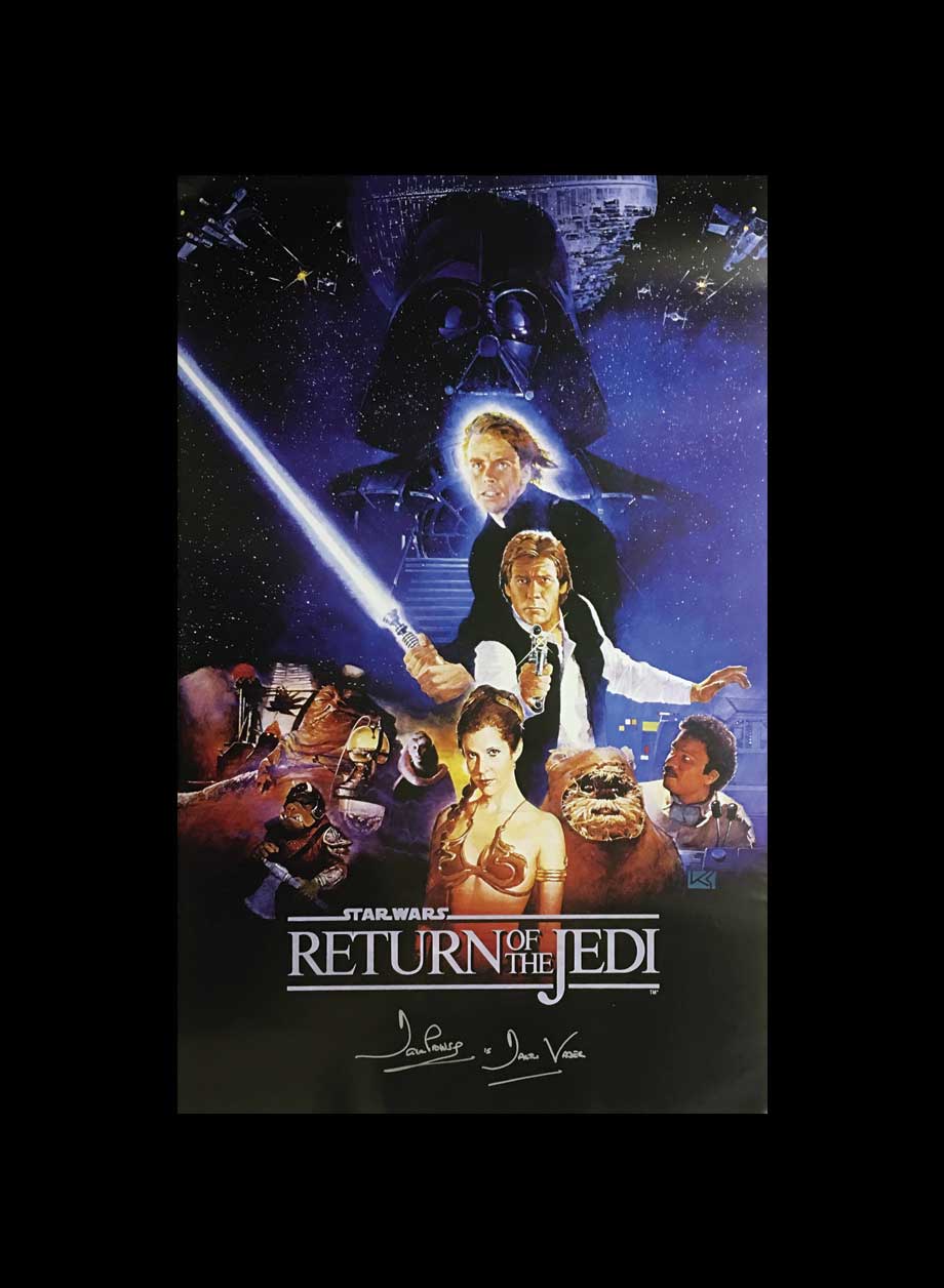 Dave Prowse Darth Vader signed Star Wars Return of the Jedi poster - Unframed + PS0.00