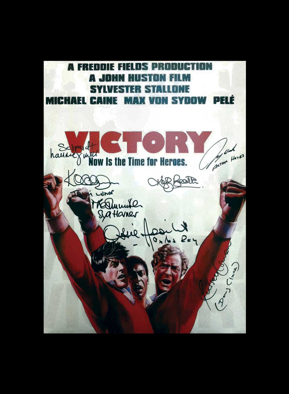Escape To Victory movie poster signed by 7 players - Unframed + PS0.00