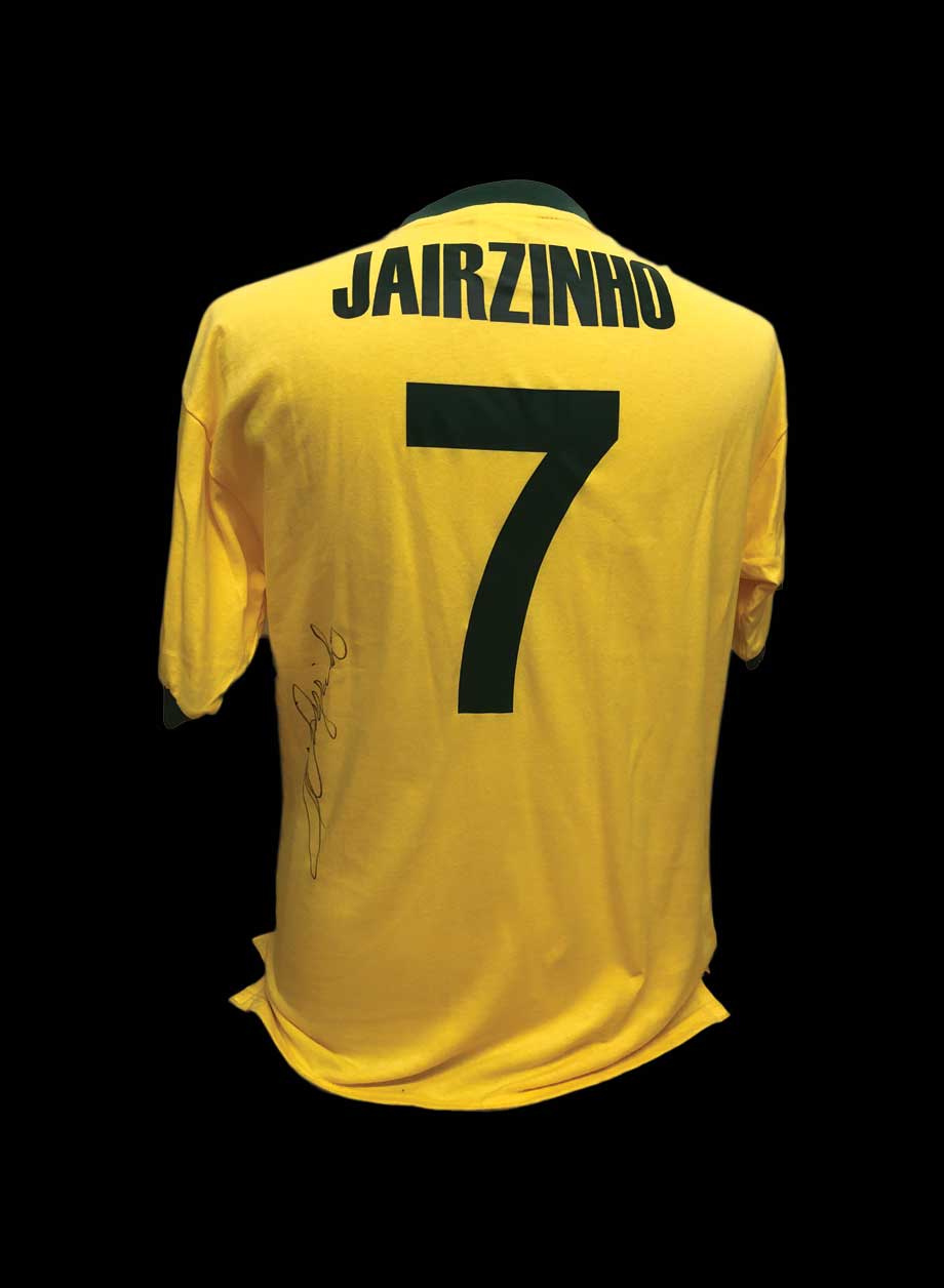 Jairzinho signed Brazil 1970 shirt - Unframed + PS0.00