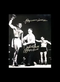 Jake La Motta Raging Bull gesigneerde 16x20 zeldzame inscriptiefoto - Afbeelding 1