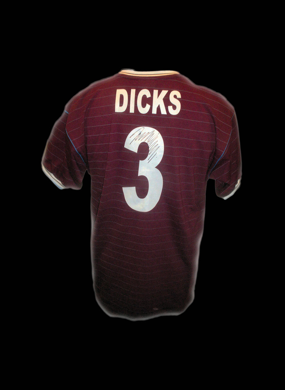 Julian Dicks signed West Ham United 1986 shirt - Unframed + PS0.00