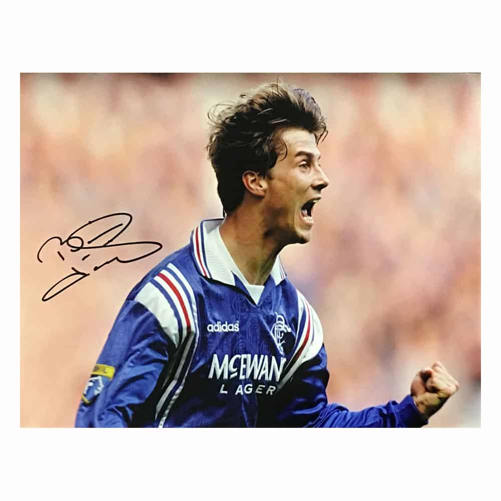 Sporting Memorabilia Brian Laudrup Rangers Shirt BRIAN LAUDRUP