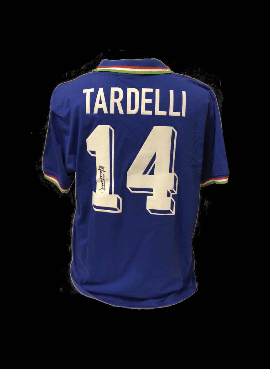 Marco Tardelli signed Italy 1982 shirt - Unframed + PS0.00