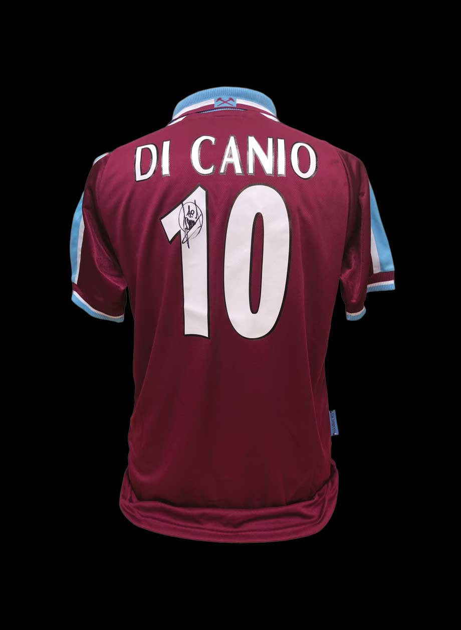 Paolo Di Canio signed West Ham United shirt - Framed + PS95.00