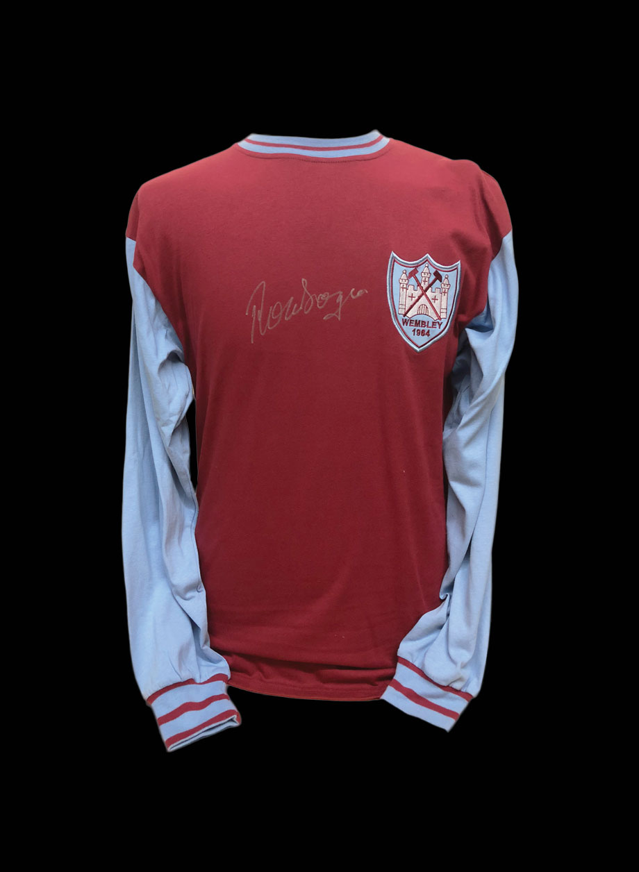 Ronnie Boyce signed West Ham United 1964 FA Cup Final shirt - Framed + PS95.00