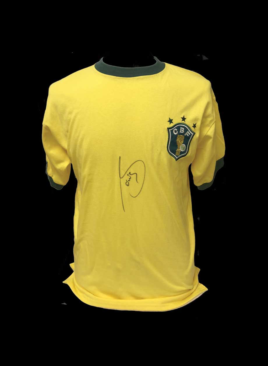 Socrates signed Brazil 1982 shirt. - Unframed + PS0.00