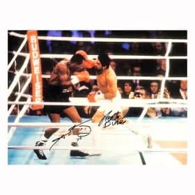 Doppelt signiertes Foto von Sugar Ray Leonard und Roberto Duran – Bild 1