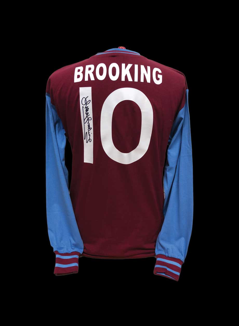 B Trevor Brooking Signed West Ham United 12x16 Football Photograph New 