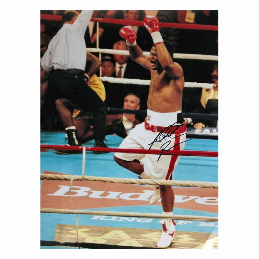 Riddick Bowe signed 16x12 photo vs Holyfield-image-3613