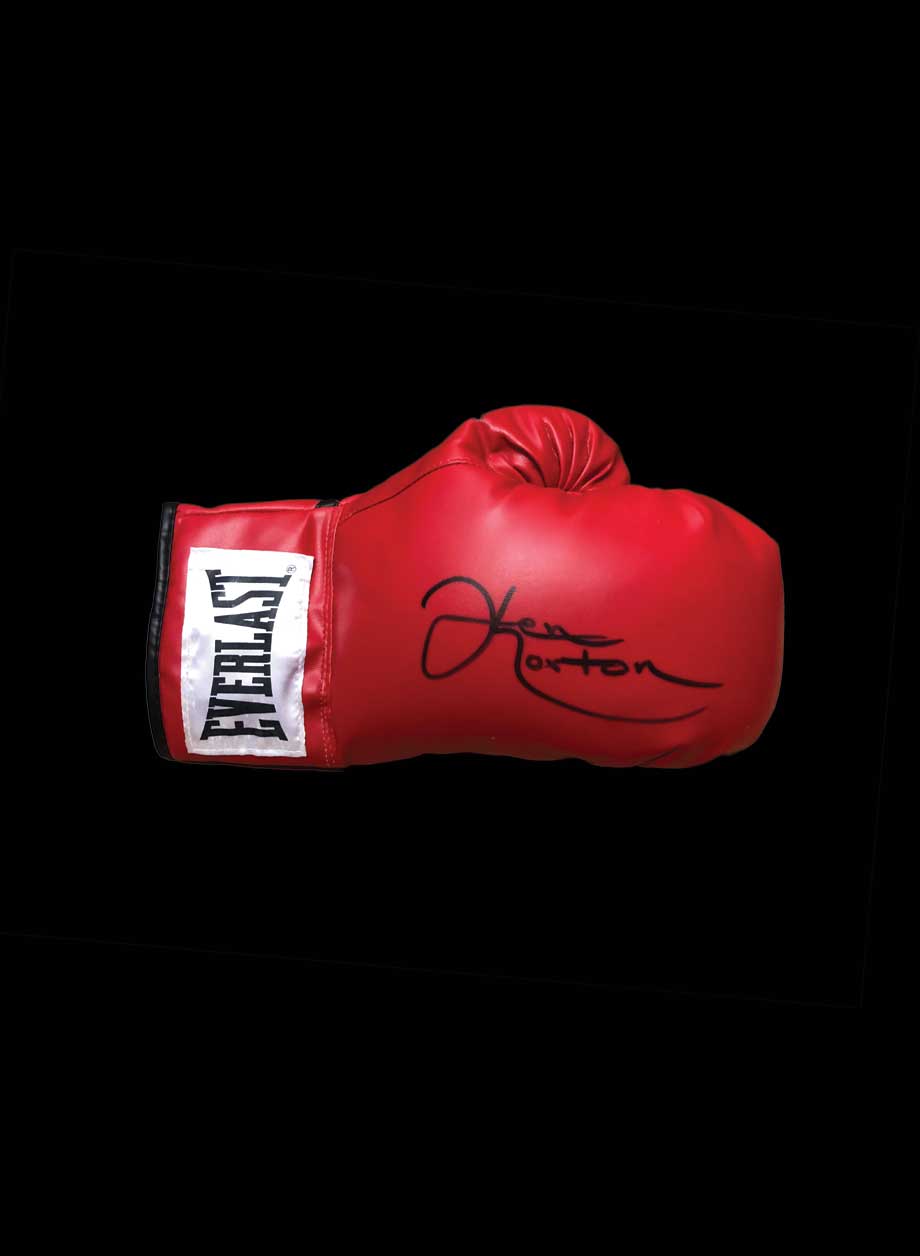 Ken Norton signed boxing glove - Unframed + PS0.00