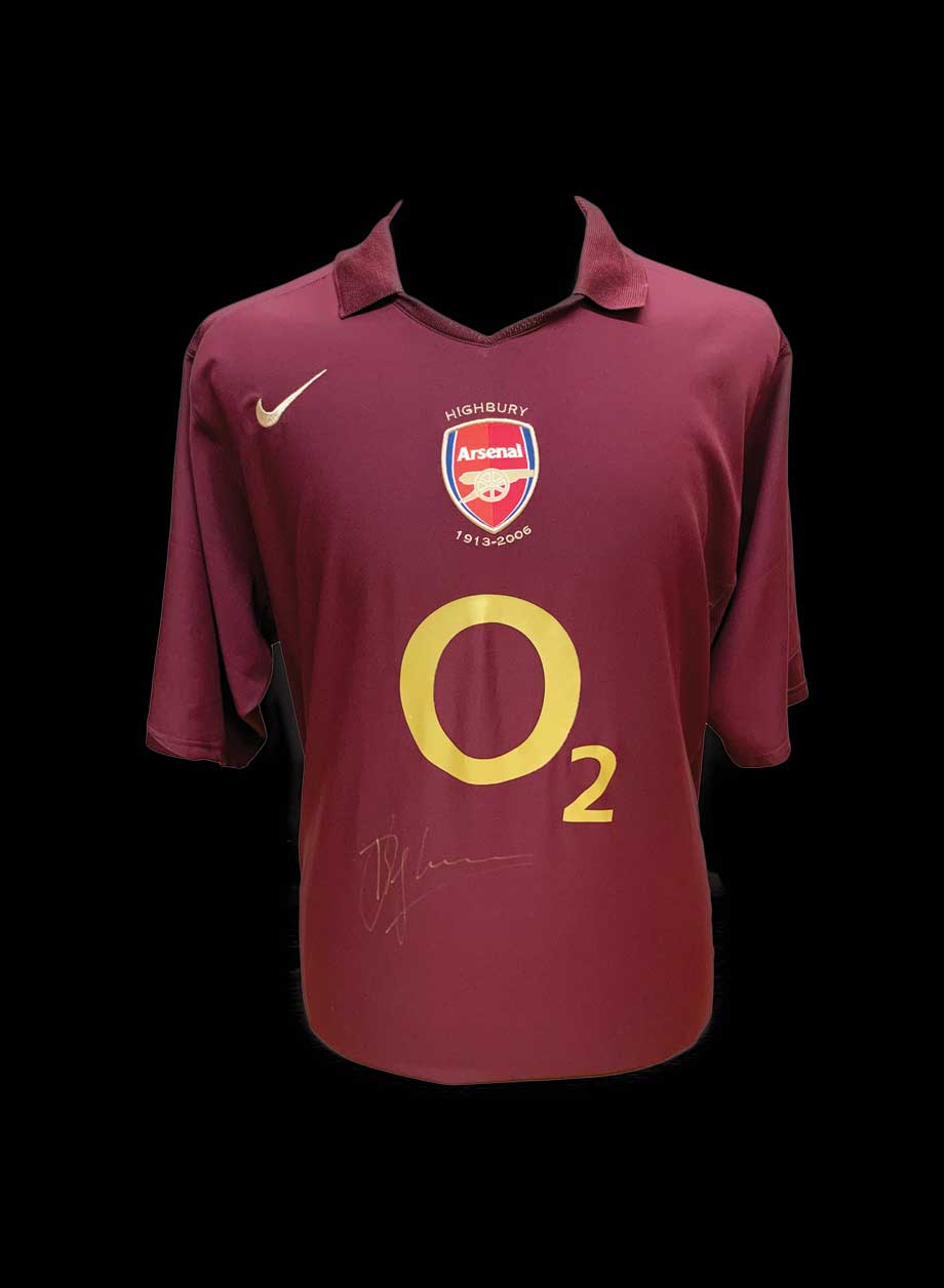 Dennis Bergkamp signed Arsenal 2005/06 shirt - Unframed + PS0.00