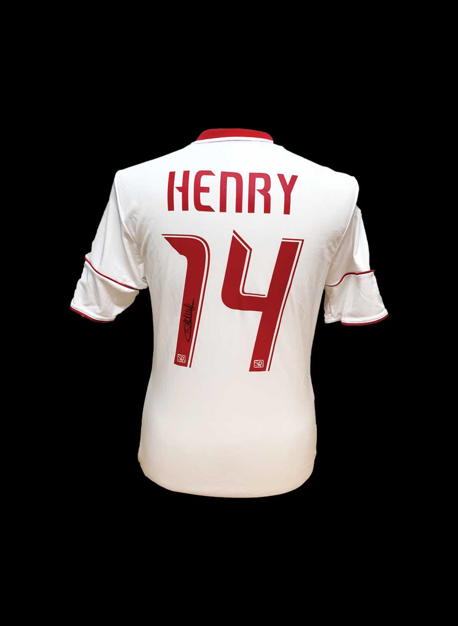 Thierry Henry signed New York Red Bulls 14 shirt - Unframed + PS0.00