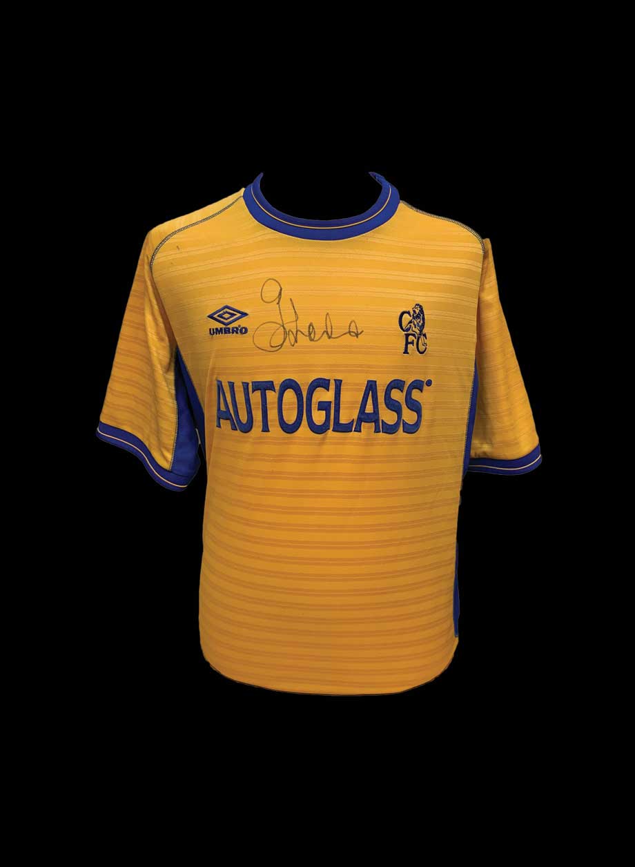 Gianfranco Zola signed Chelsea 2000/02 shirt - Framed + PS95.00