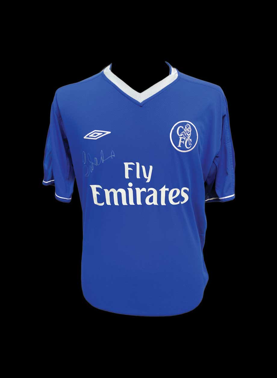 Gianfranco Zola signed Chelsea 2003/05 shirt - Unframed + PS0.00