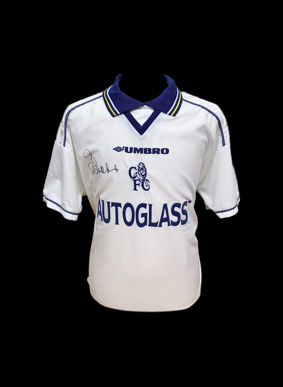 Gianfranco Zola signed Chelsea 1998/2000 shirt - Framed + PS95.00