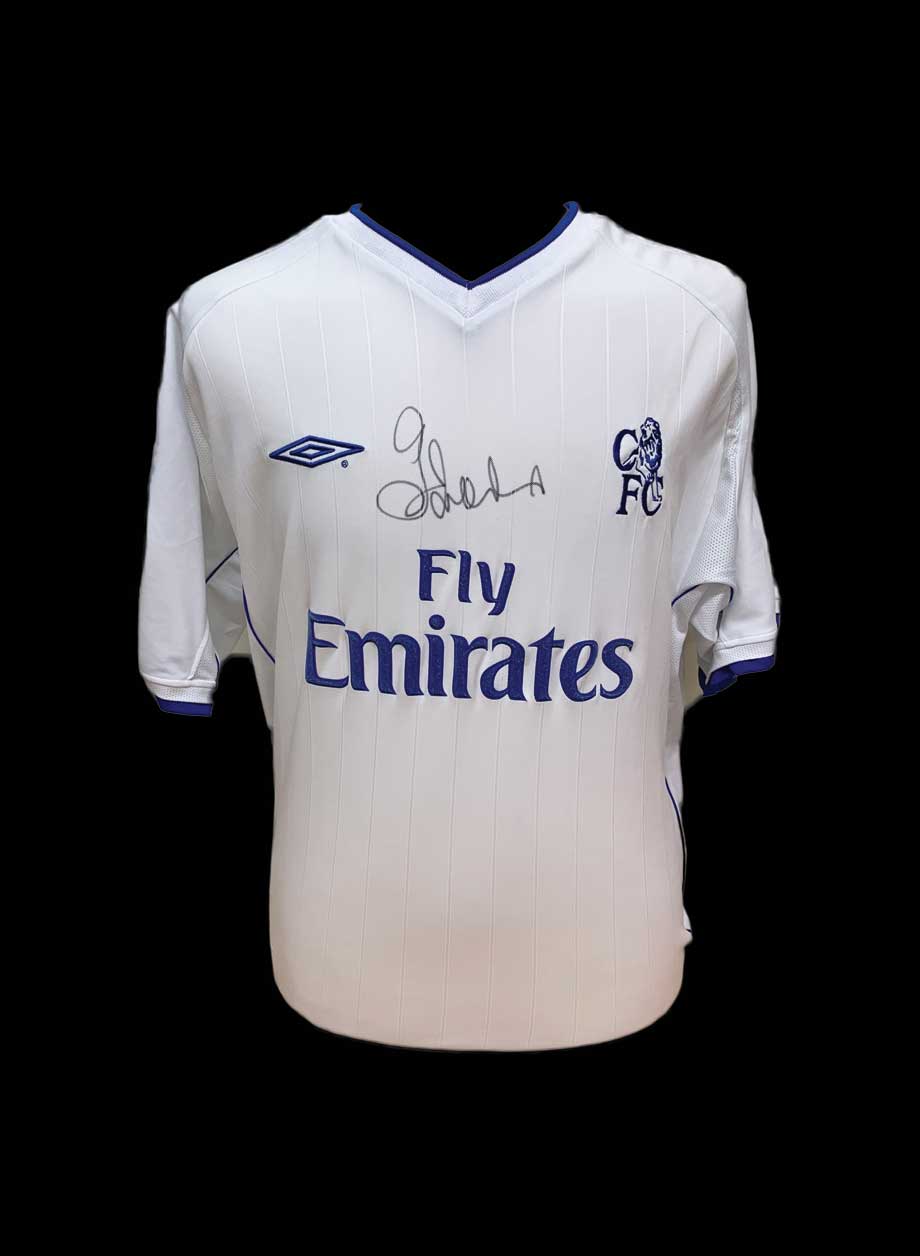 Gianfranco Zola signed Chelsea 2002/03 shirt - Unframed + PS0.00