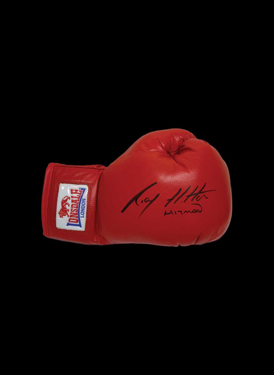 Ricky Hatton  signed boxing glove - Unframed + PS0.00