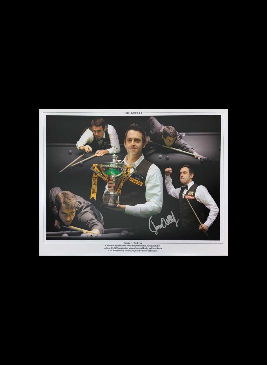 Ronnie O’Sullivan signed 16x12 photo - Unframed + PS0.00