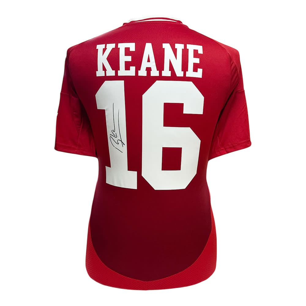 Keane Signed Man Utd Shirt Official w/ Proof AllStarSignings