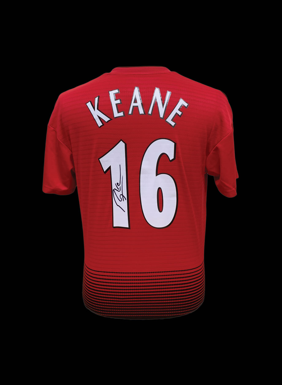 Roy Keane signed Manchester United 16 shirt - Framed + PS95.00