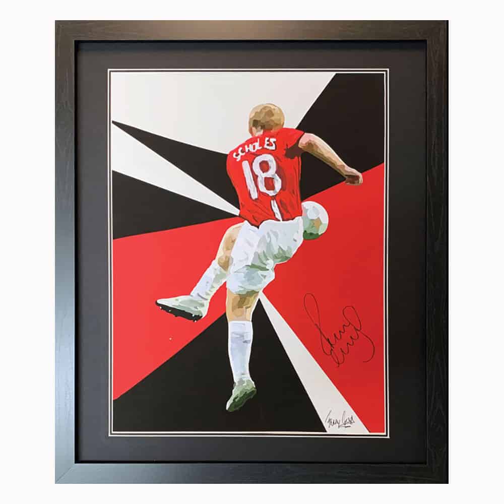 Paul Scholes framed signed A2 Limited Edition Fanny Gogh artwork-image-5673