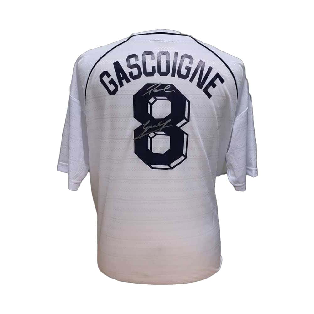Paul "Gazza" Gascoigne Spurs signed Tottenham 1991 shirt-image-5922