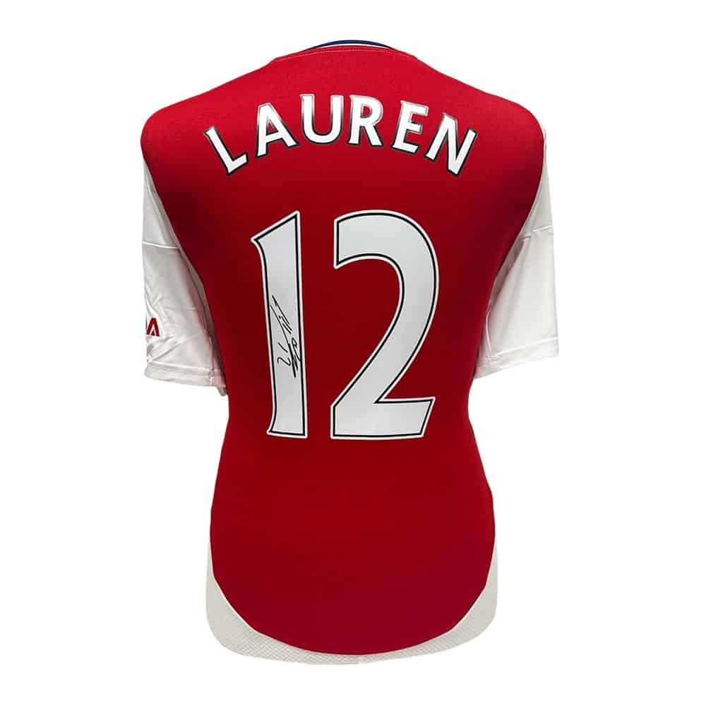 Lauren signed Arsenal #12 shirt-image-6481